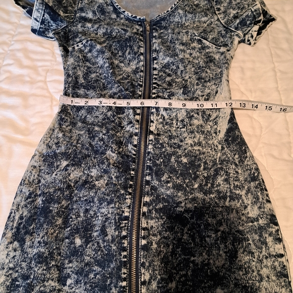 V.I.P. Jeans full front zip denim mini dress - Picture 11 of 13